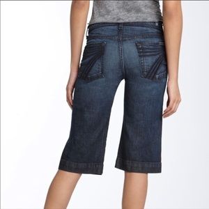 7 For All Mankind Dojo Dark Wash Bermuda S…